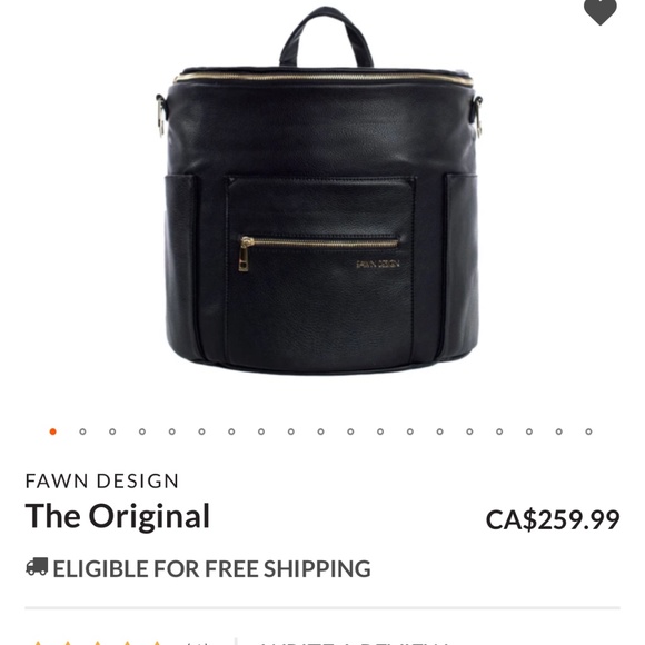 fawn Design Black Diaper Back. Original - Picture 5 of 5